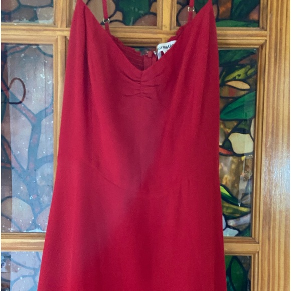 Reformation Emersyn Red Spaghetti Strap Midi Dress - Picture 4 of 7